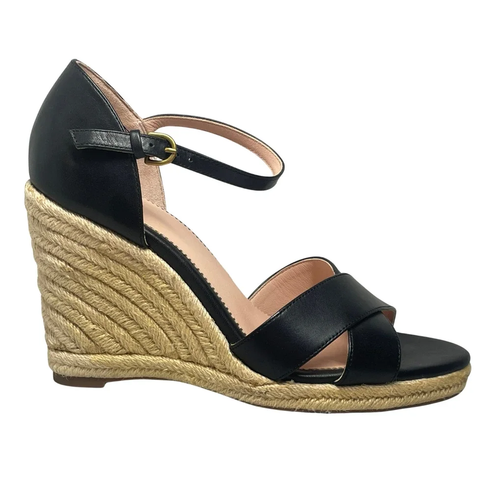 J Crew Sz 10 Jute Espadrille Wedge Sandals 4